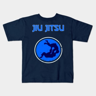 jiu-jitsu jiu jitsu bjj mma blue dot Kids T-Shirt